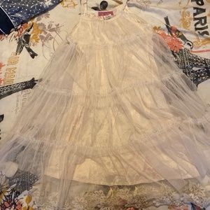 NEVER WORN! SIZE 6X LE PINK DRESS IVORY  LOT1035